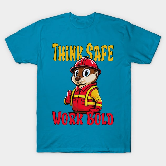 Think Safe, Work Bold: The Mongoose Way to Industrial Safety T-Shirt by chems eddine